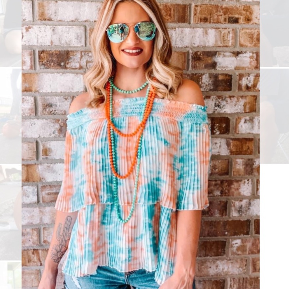 Strapless Tie Dye Top